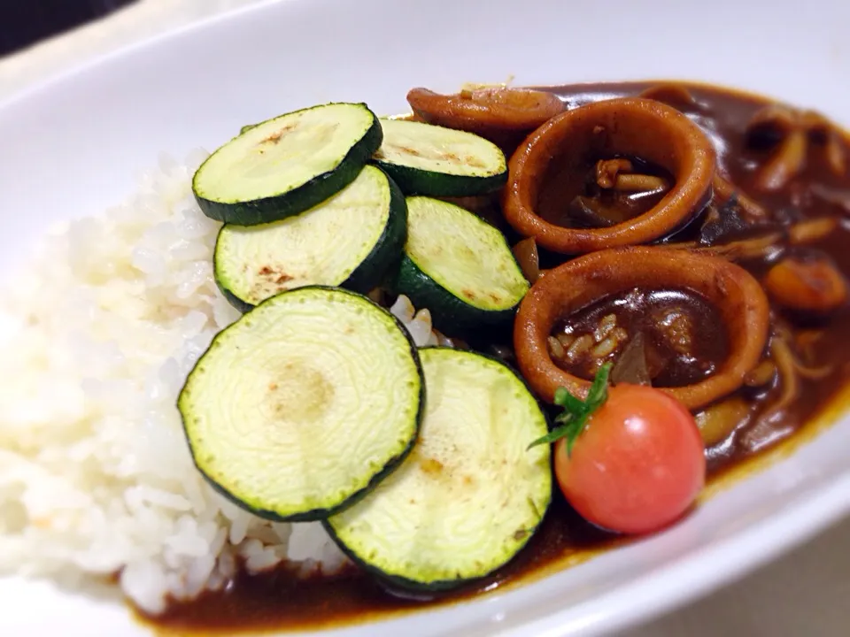 イカと野菜色々カレー|ねこさん