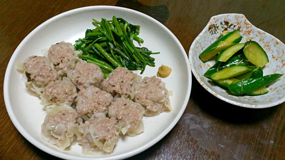 シュウマイと胡瓜の漬け物|Naoさん