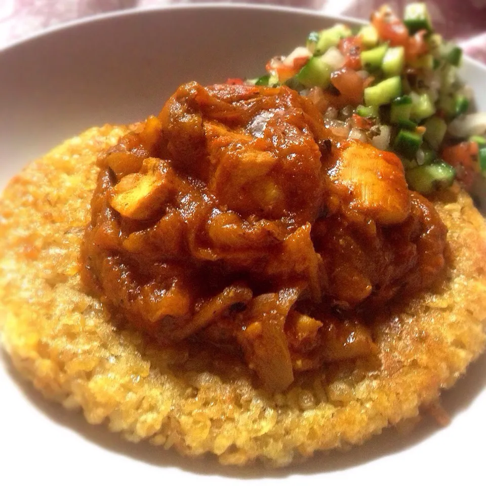 Crispy Rice with Persian Eggplant Stew (Khoresht e Bādemjun) with Jewelled Salad (Salad e Shirazi)|H3L1DAさん