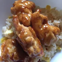 Snapdishの料理写真:fried rice and orange chicken|private ryanさん