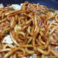 Snapdishの料理写真:亀山味噌焼きうどん|Hironobu Yamashitaさん