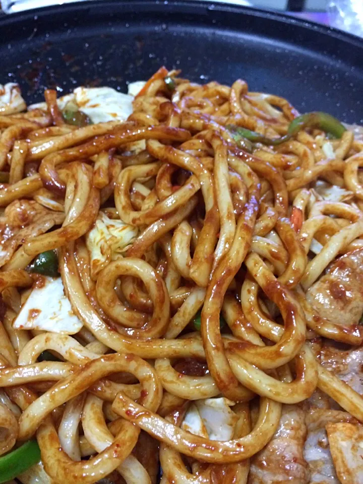 Snapdishの料理写真:亀山味噌焼きうどん|Hironobu Yamashitaさん