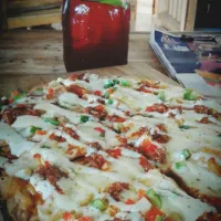 Mexican Pizza and Raspberry Tea|claire danesさん