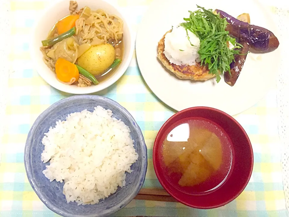 ✳︎ すぺしゃる 晩ごはん！豆腐ハンバーグと肉じゃが ✳︎|ぜんたんさん