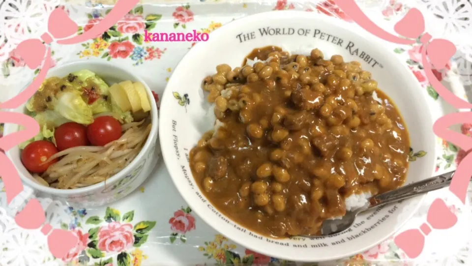 今夜の夕食！ 納豆カレー（≧∇≦） (2015.06.15,19:59)|かなさん