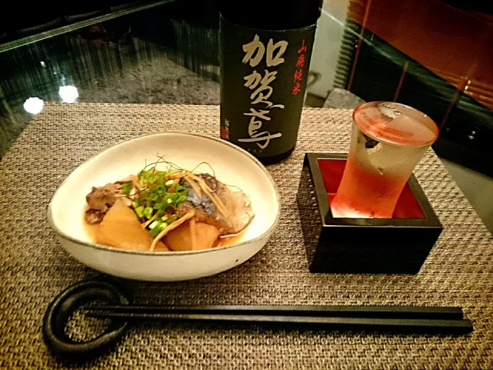 今夜は冷酒🍶と 鯖の水煮缶で鯖大根♪|yokoさん