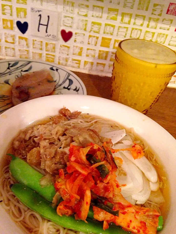 Snapdishの料理写真:キムチぶっかけ素麺|矢部肇子さん