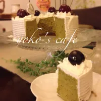 Snapdishの料理写真:抹茶シフォンケーキ