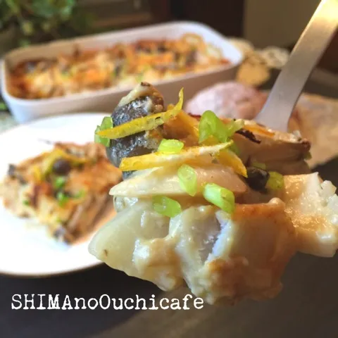 『失敗なしのホワイトソーステク！柚子香る里芋とカブの味噌グラタン』 #SHIMAのオウチカフェ|SHIMAさん