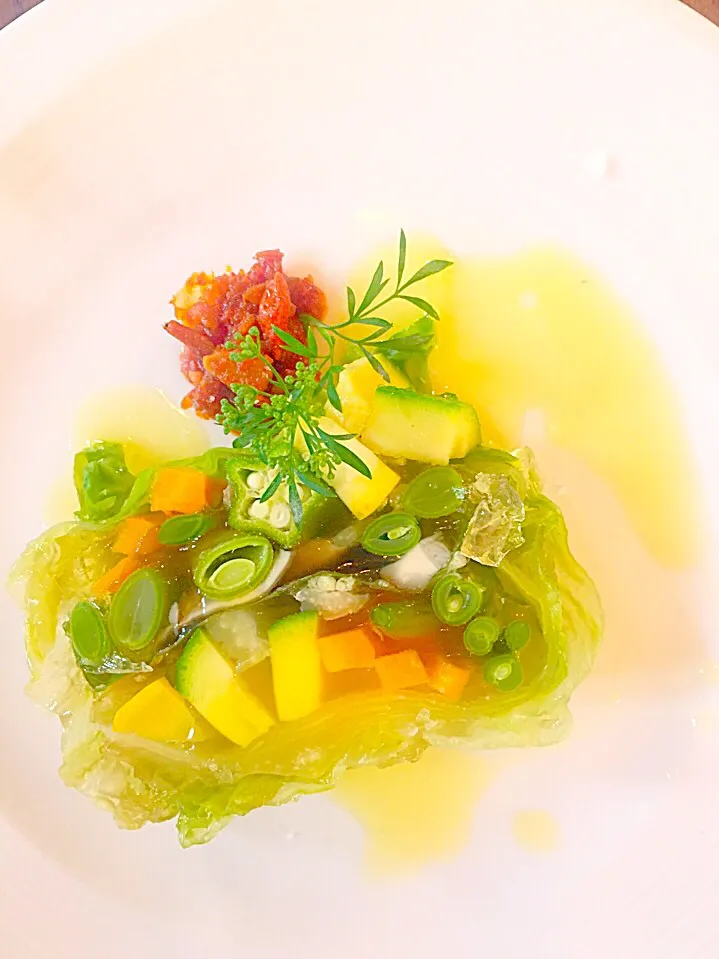 野菜のテリーヌ旨辛ろ〜もん添え|旨辛ろ〜もん 無添加・手作りラー油さん