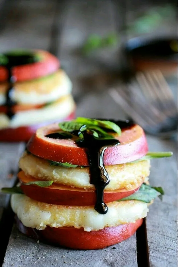 Nectarine and amaranth Burger tower|erreta (euskadi)さん