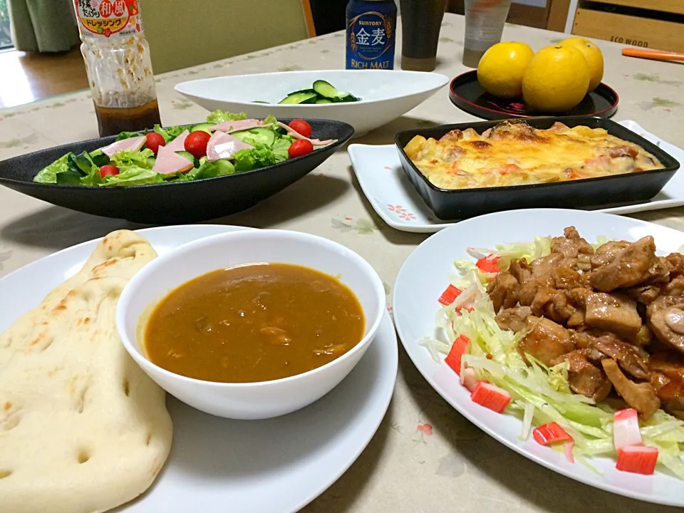 Snapdishの料理写真:カレー二日目はナンで❤️|makoさん