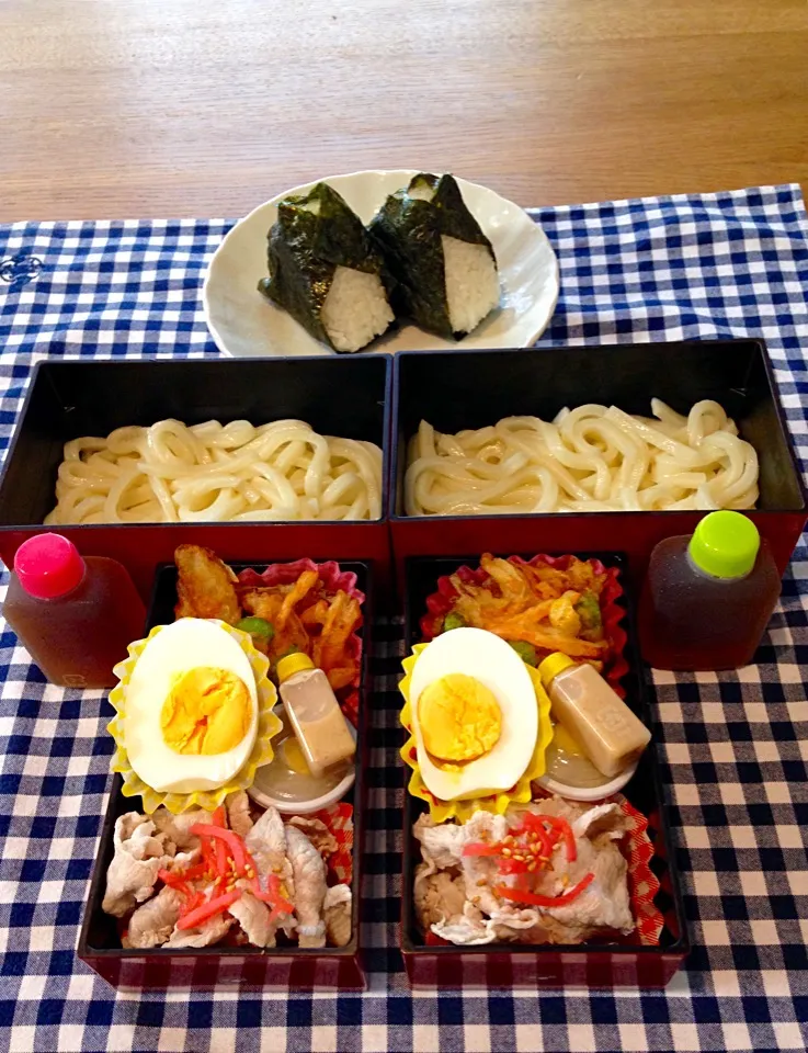 Snapdishの料理写真:🎐冷やしうどん定食弁当 6/17|ピロさん