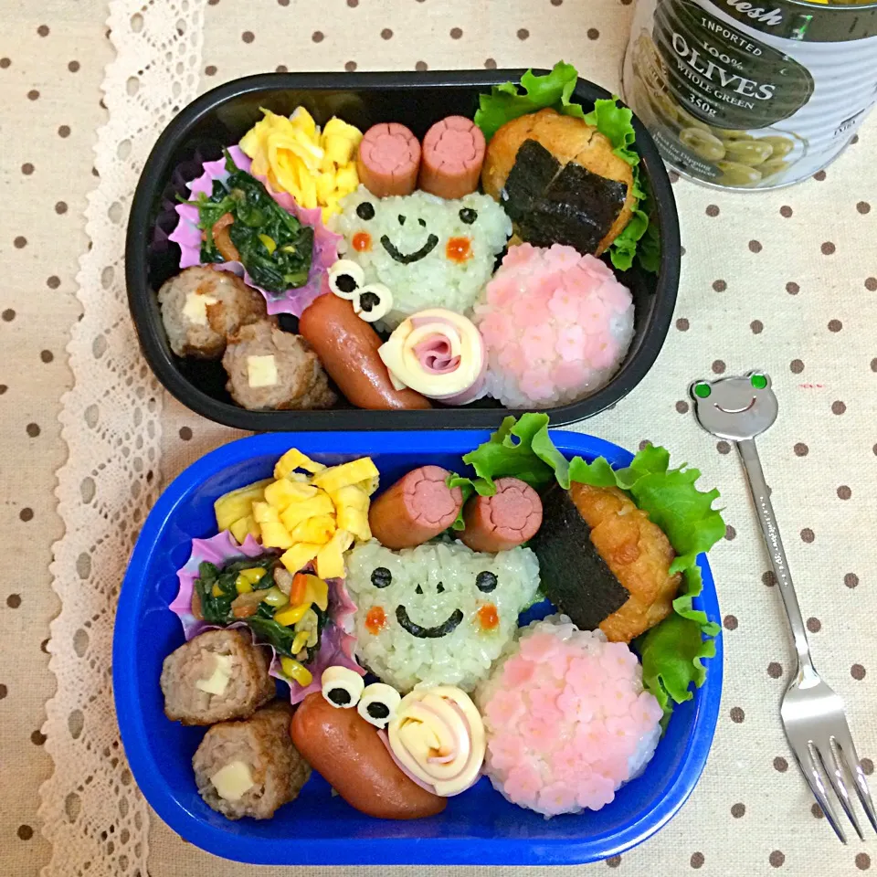 Snapdishの料理写真:紫陽花♡カエル♡カタツムリ弁当|ひぃちゃんさん