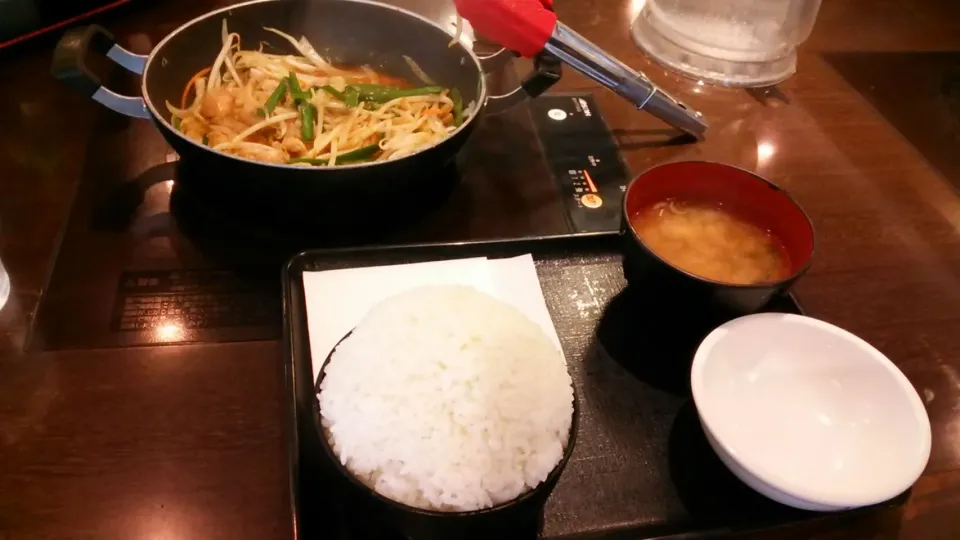 鳥辛口焼肉風定食|さのすけさん