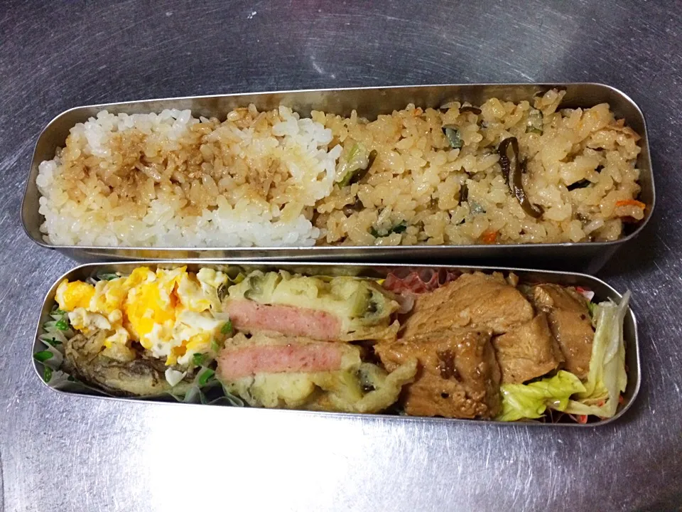 Snapdishの料理写真:彼のお弁当。2015.06.17|yukirinさん