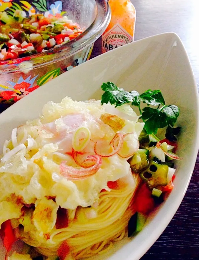 Snapdishの料理写真:おりぃ🎀さんの料理 たま天丼|富士子🍒🐰🍓さん