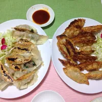 Snapdishの料理写真:焼き餃子＆揚げ餃子|もえさんさん