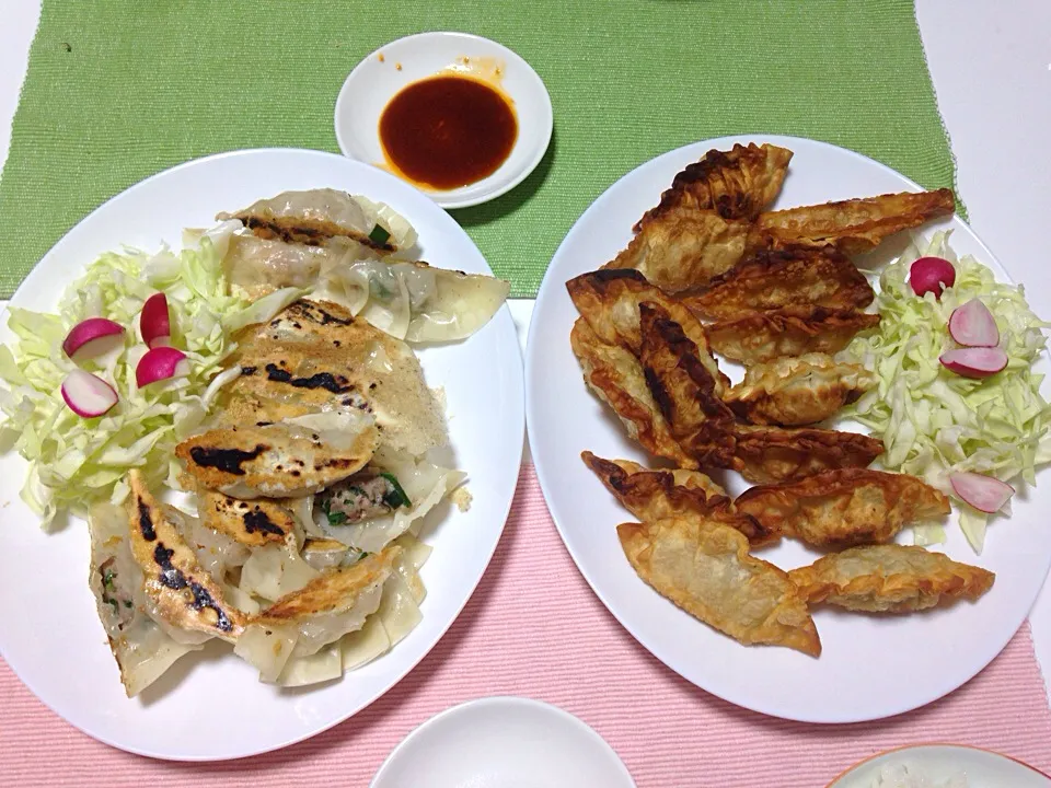 焼き餃子＆揚げ餃子|もえさんさん