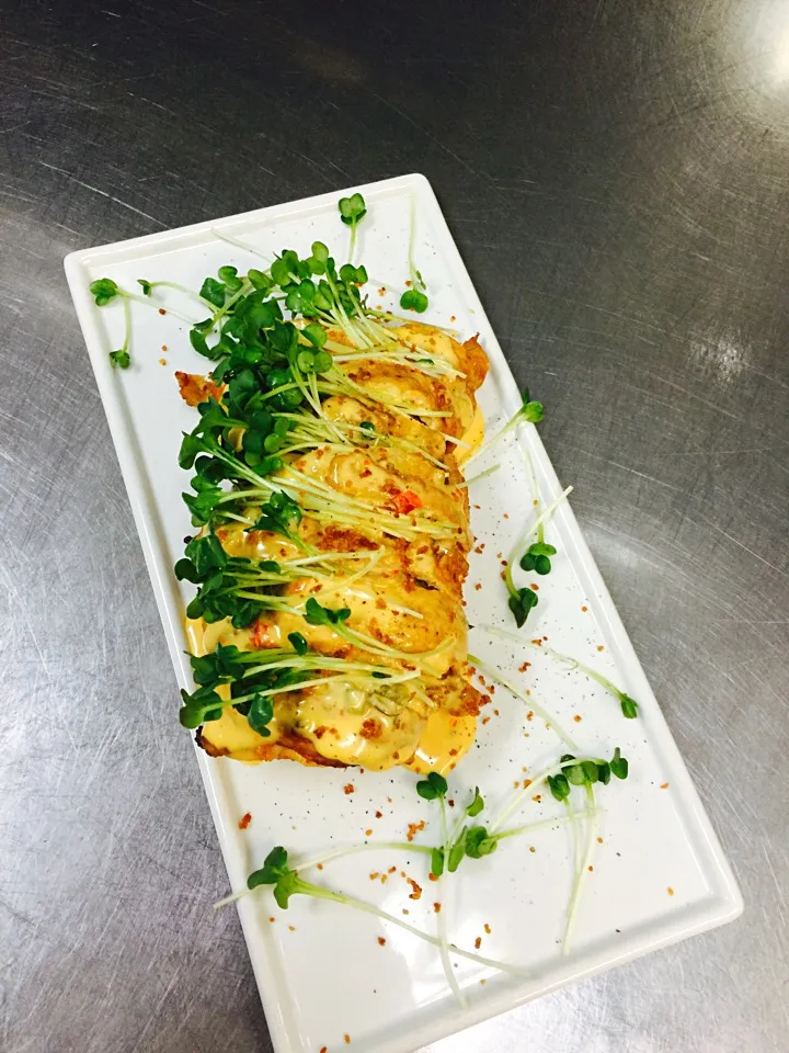 Roll Baquette pork marinated with creamy cheese jalapeño with green sprouts|Jefferson M. Macalindongさん