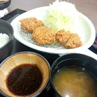 Snapdishの料理写真:さぼてんのヒレカツ定食|うえはらありささん