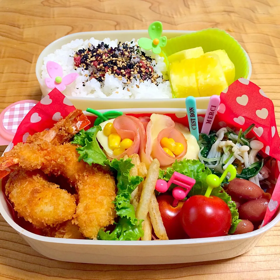 エビフライお弁当♪|たるとさん