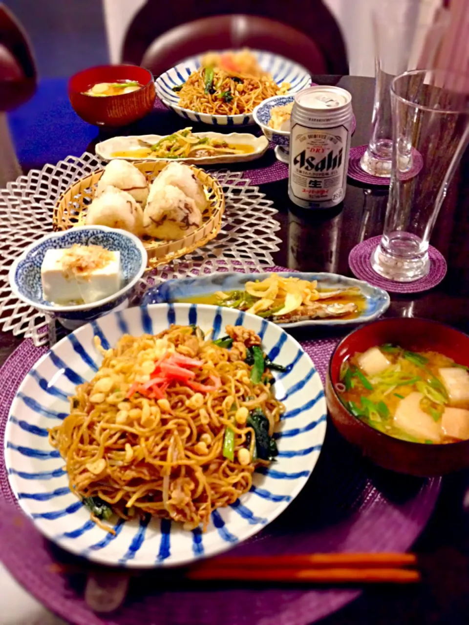 焼きそば定食|青い空さん