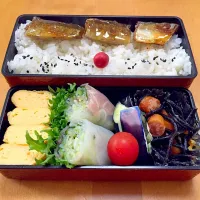 サンマの蒲焼きごはん弁当(*^^*)