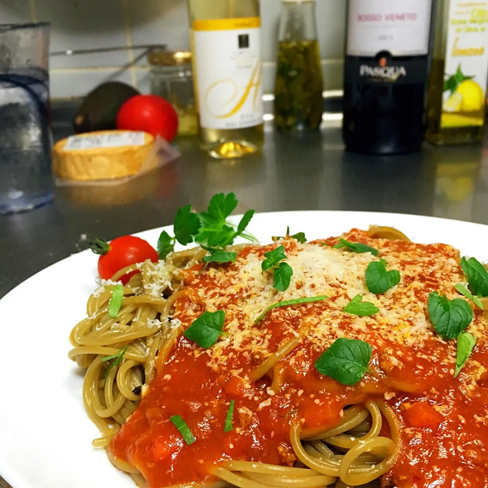 オーガニックのパスタで手抜きミートパスタ|Yuuki🍷🍶🍻さん