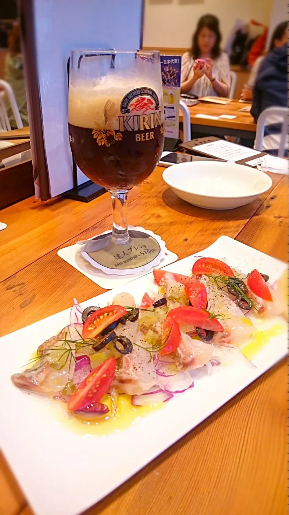 達人ビール🍺&八十八鯛のカルパッチョ🍴Ψ(￣∇￣)Ψ|ナムナムさん