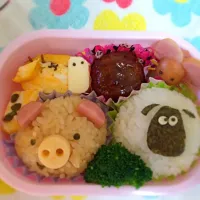 動物いっぱいキャラ弁🐷|みなみさん