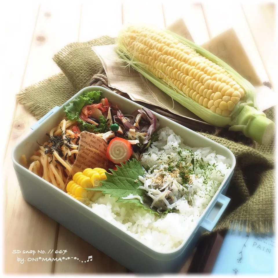 Snapdishの料理写真:旦那のお弁当|ONI*MAMA*さん