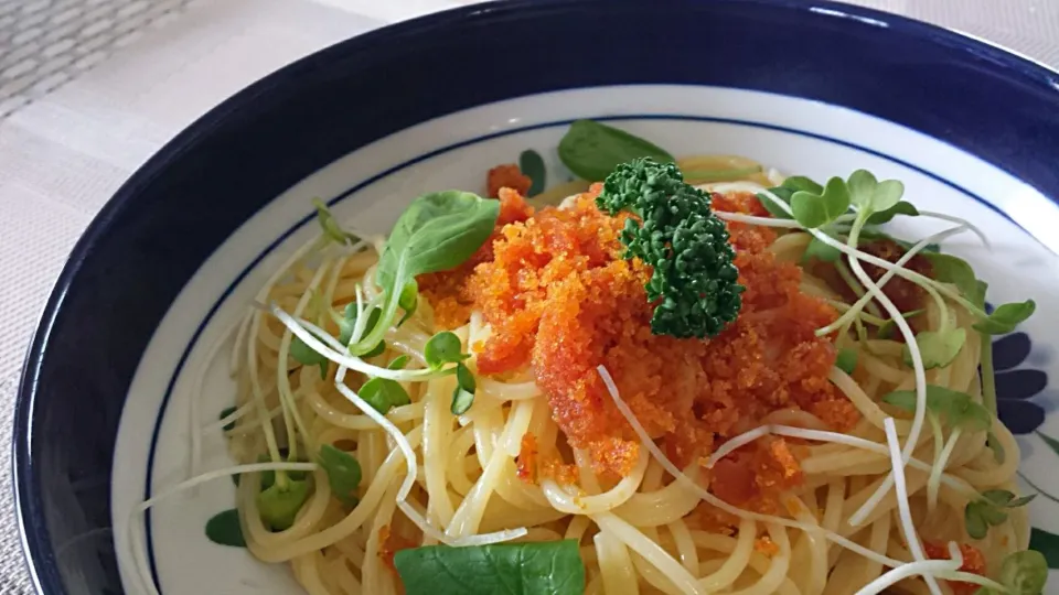 昼食     からすみパスタ🍝|おちゃわんさん