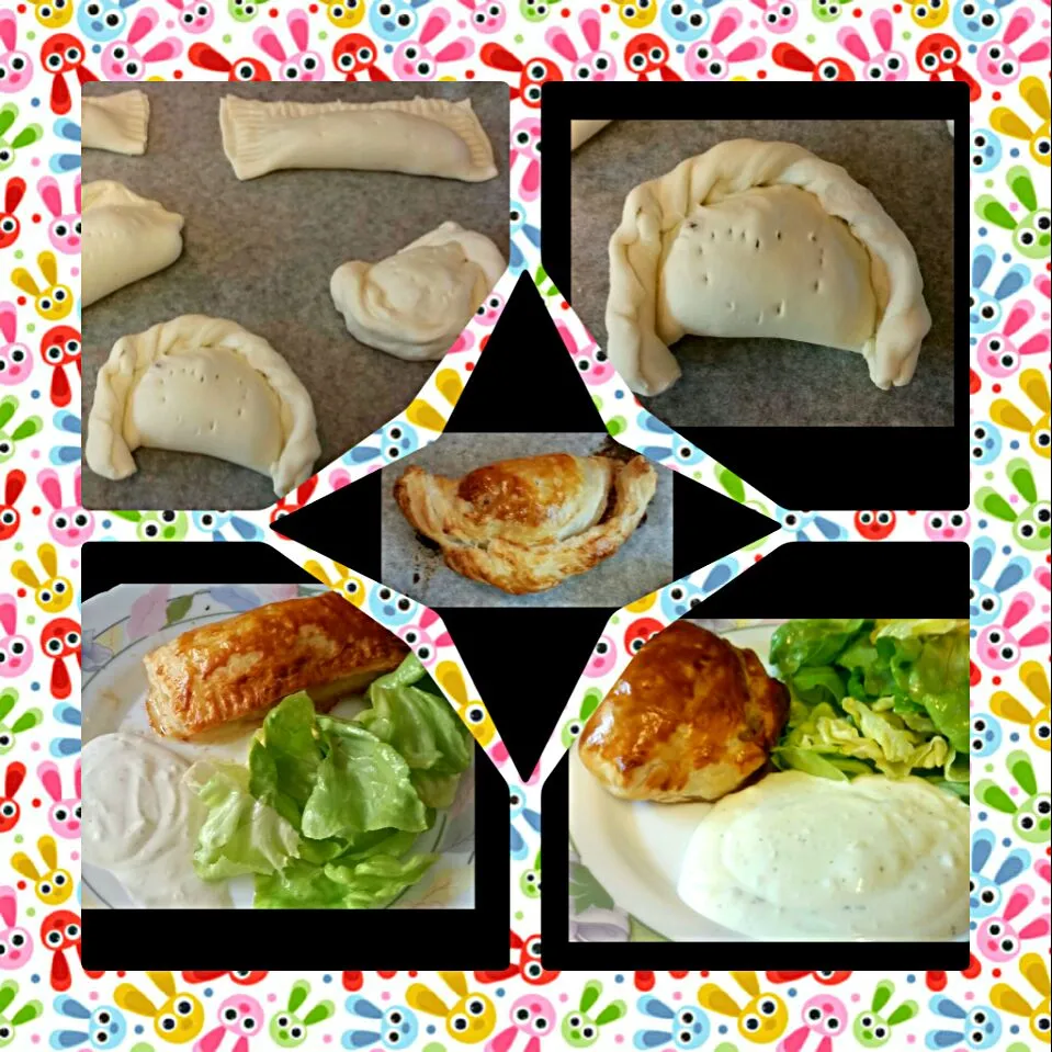 selfmade Meatrolls, garlic dip and salad|Najeskaさん