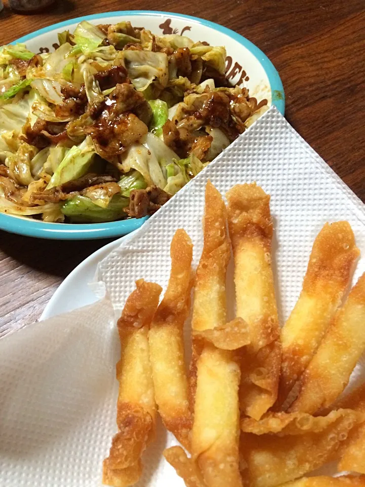 ポテトのチーズ揚げ&回鍋肉|hiroさん