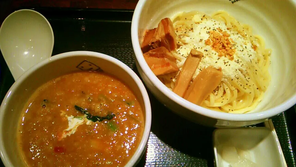 Snapdishの料理写真:カレー味噌つけめん@角栄|shizさん