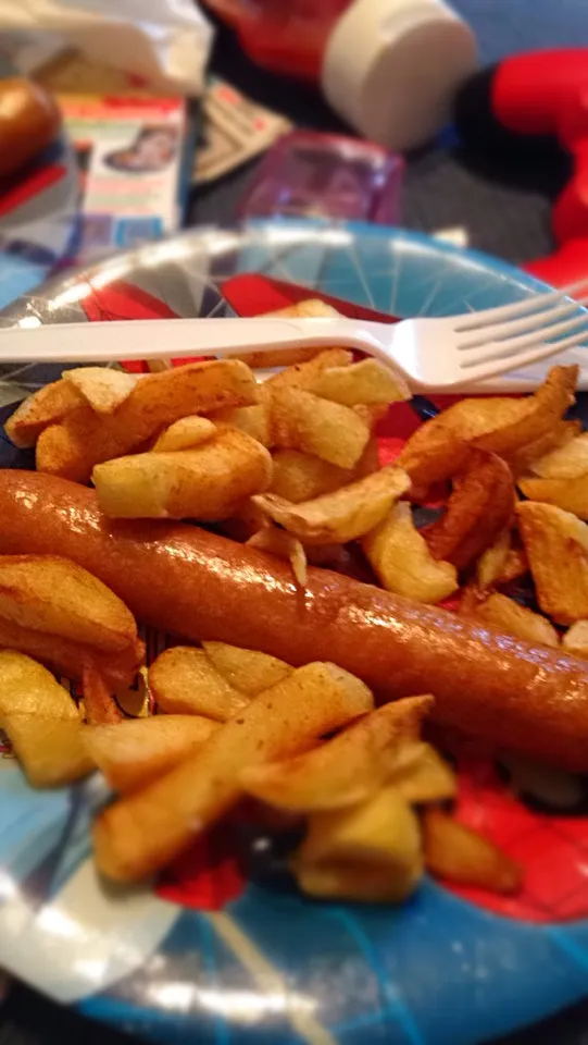 Sausage and chips #chippy|Calum Clarkさん