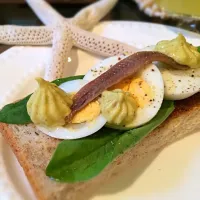 Egg-Mustard Canapé;))