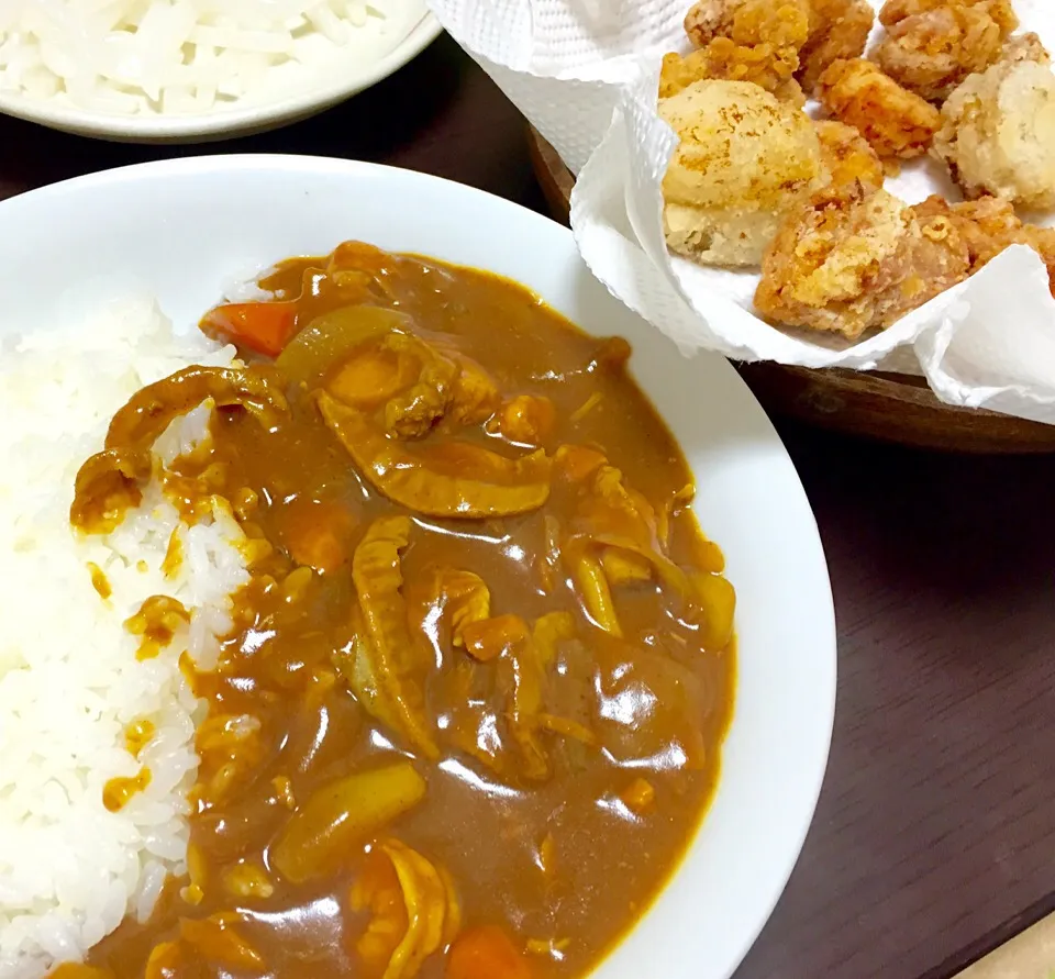 シーフードカレーとシーフードのフライ🍤|nakataniさん