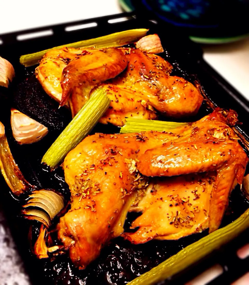 Grilled Chicken with herbs and olive oil|pinkcamomillaさん