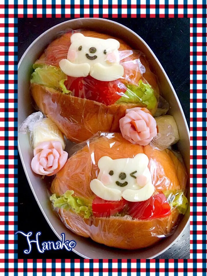 クマさん卵サンド弁当(#^.^#)|hanakoさん