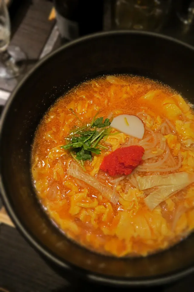 明太あんかけ玉子とじうどん|イノウエシンゴさん