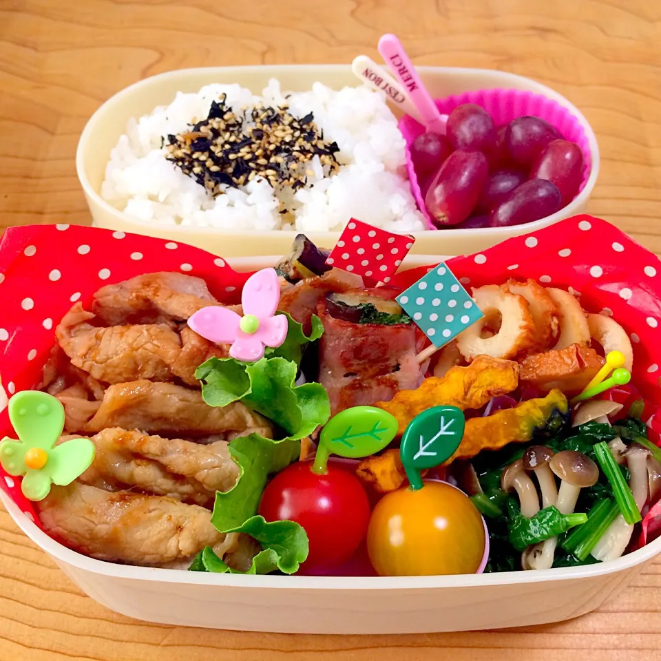 豚の生姜焼きお弁当♪|たるとさん