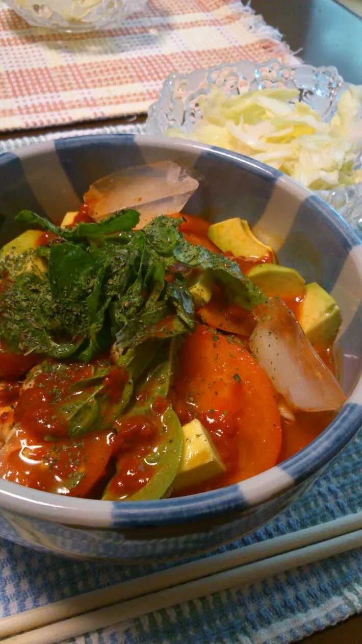 冷たいトマトのラーメン|愛ペガさん