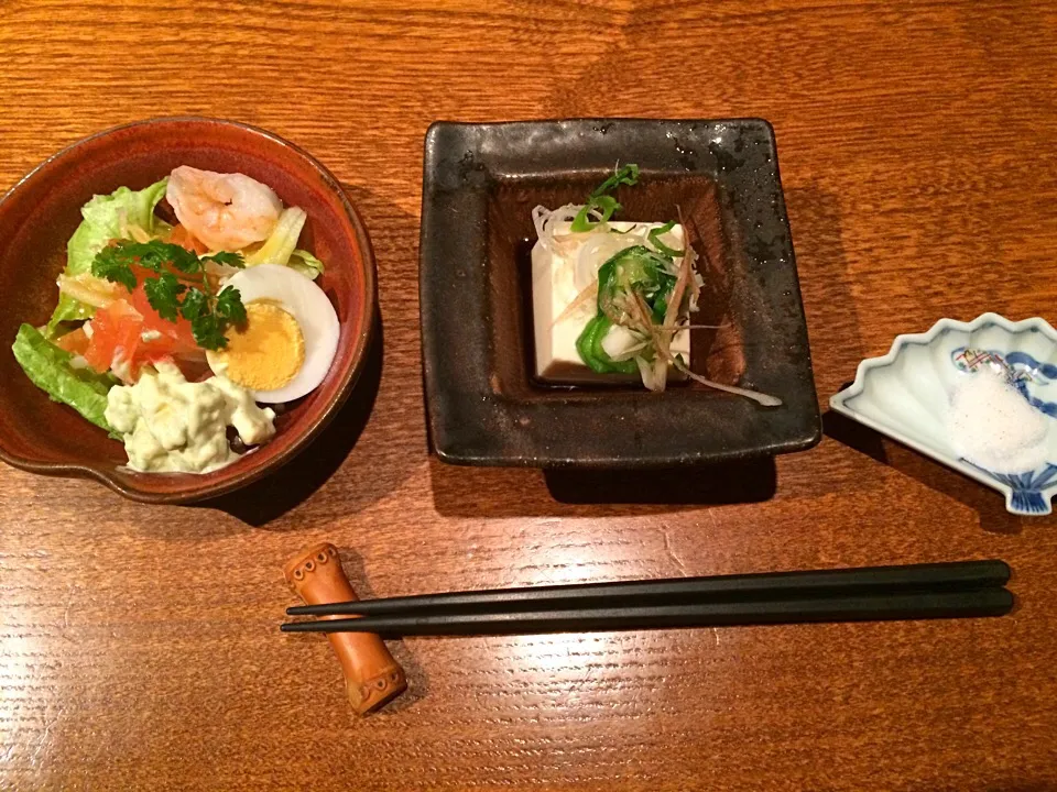 胡麻風味豆腐とエビとアボカドのわふうさらだ|lalapoさん