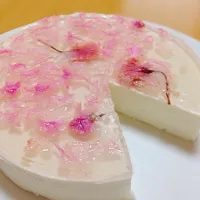 Snapdishの料理写真:レアチーズケーキのお花畑|ゅぃゅぃさん