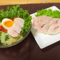 Snapdishの料理写真:冷やし中華❤︎鳥ハム|gyrsrさん