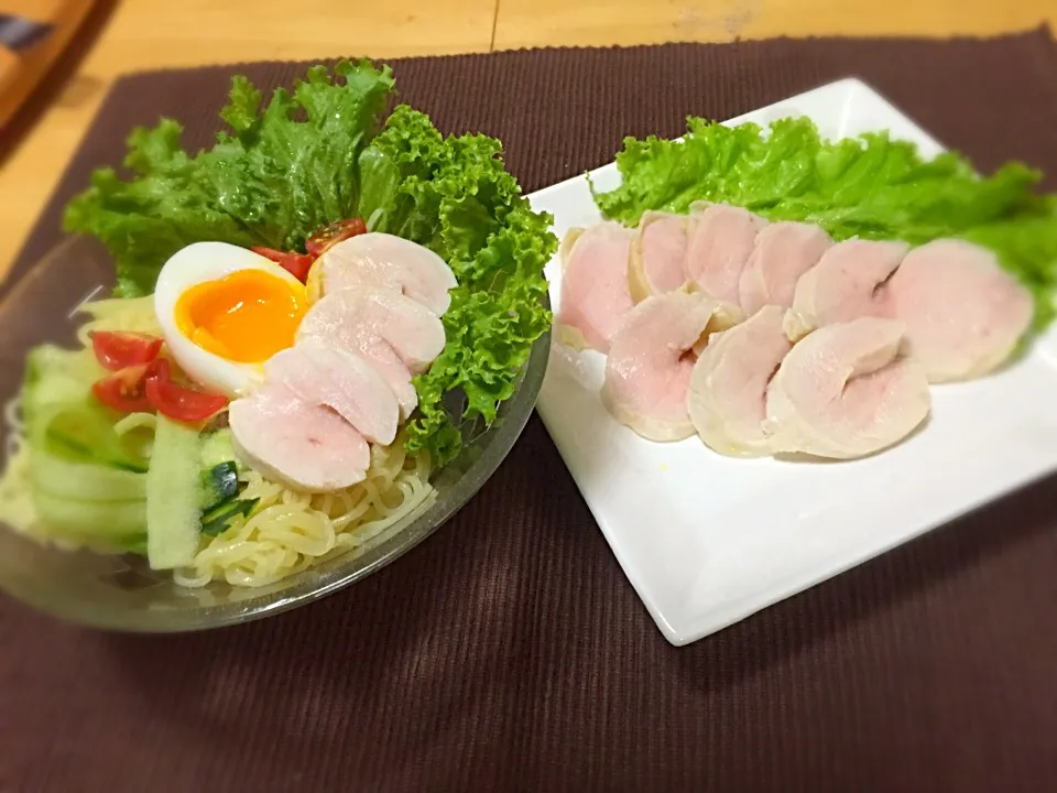 Snapdishの料理写真:冷やし中華❤︎鳥ハム|gyrsrさん