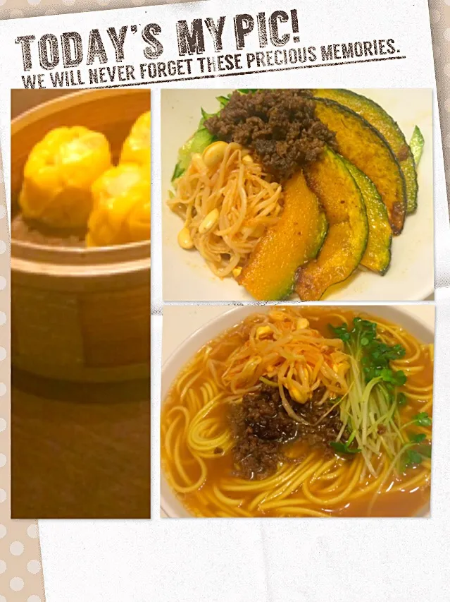 今夜は娘‥温😁母‥冷で簡単に坦々麺作りました😘|chieさん