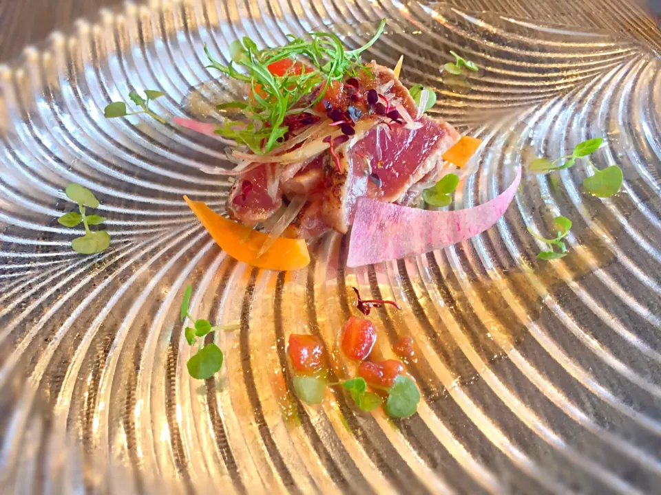 炙り鰹と彩り野菜の和風バルサミコ添え🐟✨|Chirico❤️さん